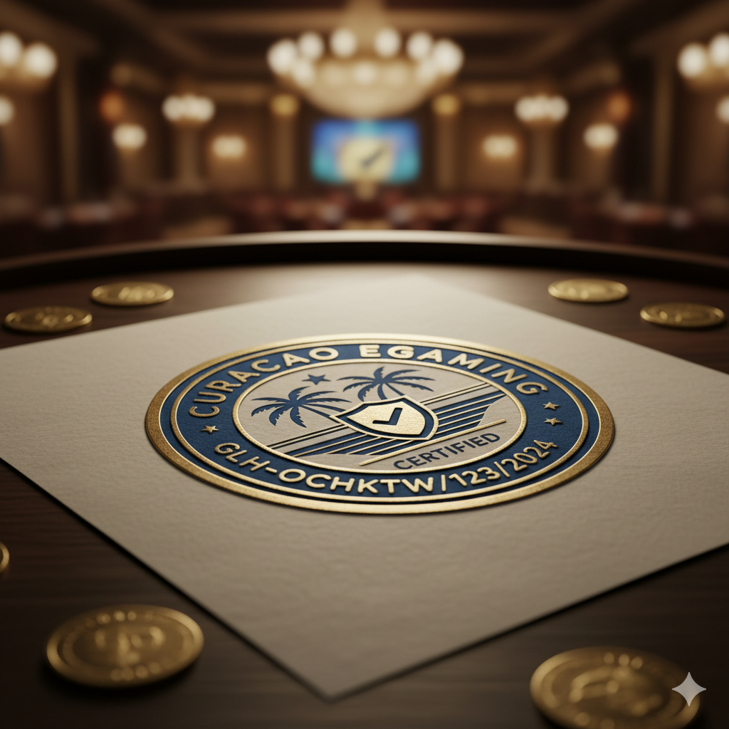 Slotumbu lisans bilgileri ve Curacao onayı.